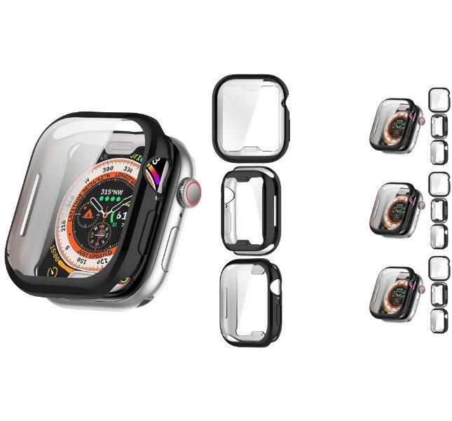 3 stk. Apple Watch Series 10 & Series 11 42 mm Cover med Skærmbeskyttelse - Sort