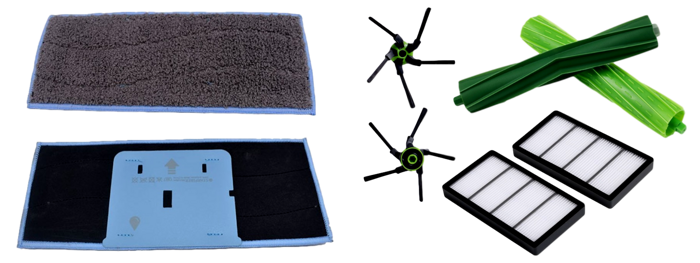 Tilbehørspakke til iRobot Braava Jet M6 & Roomba S9 - 2 Mopper til Braava Jet M6 & Børste- og Filter Pakke til Roomba S9 / S9+