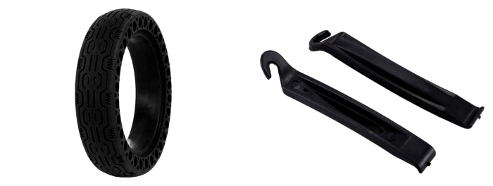 Pakke m. Punkterfri dæk til Xiaomi Mi M365 / Pro / Pro 2 & 2x Dækjern til Cykel & Elektrisk Løbehjul