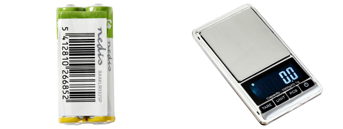 Digital Finvægt inkl. 2 AAA Batterier - op til 1kg 