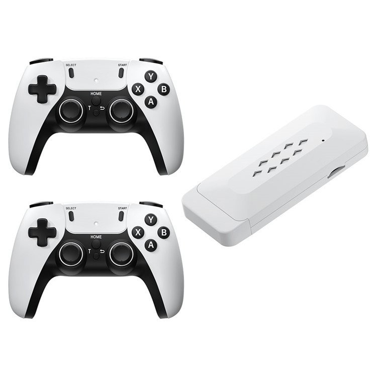 M22 GameStick 4K Spilkonsol til TV & Skærm, 30.000+ spil og 2 Trådløse Controllere