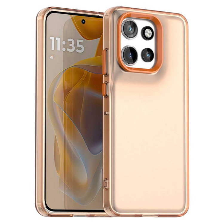 Motorola Edge 50 Neo Transparent Cover - Orange