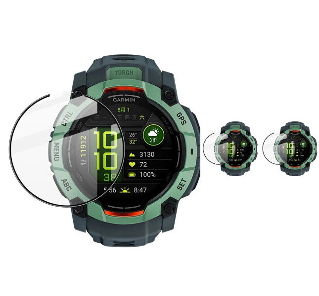 2 stk. Garmin Instinct 3 (50mm) Beskyttelsesfilm / 3D Skærmbeskyttelse