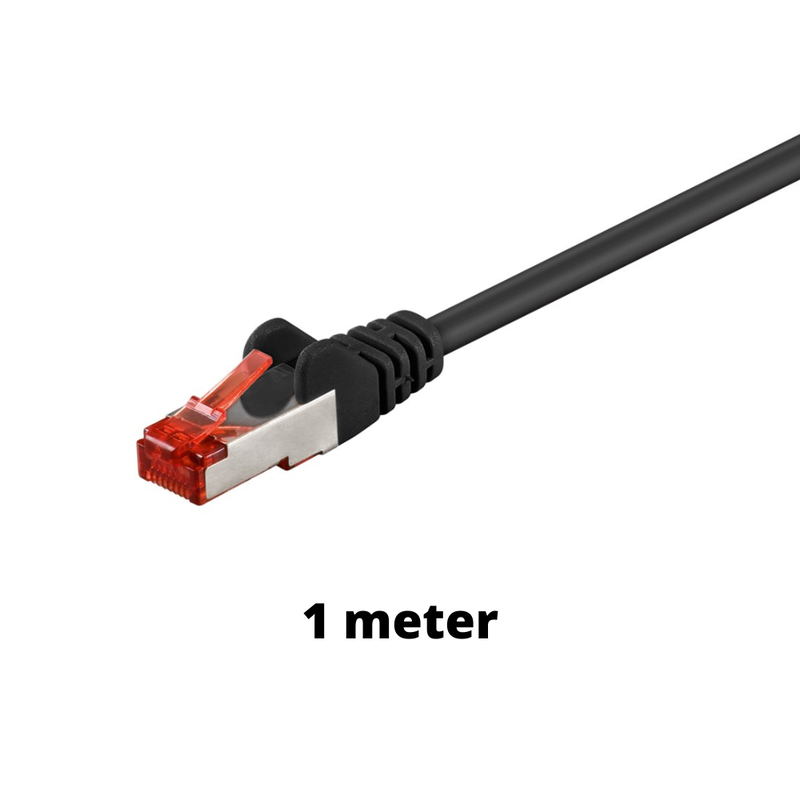 Netværkskabel LSZH Cat 6 S/FTP i Sort-1 meter