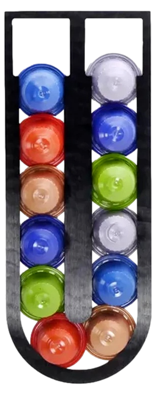 Væghængt kapselholder til Nespresso-kapsler (12 stk)