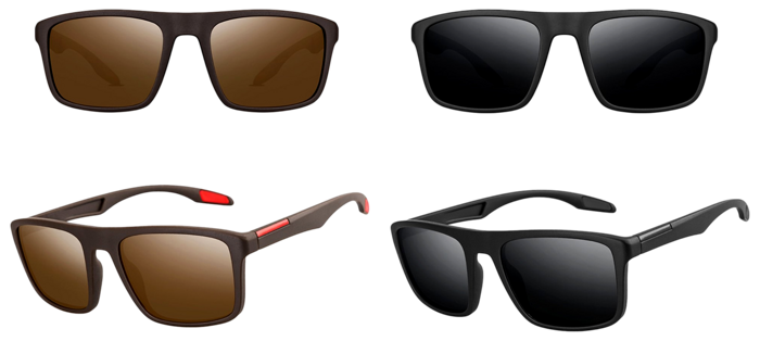 Pakke m. Nighthawk Polaroid Solbriller Brun & Nighthawk Polaroid Solbriller Sort