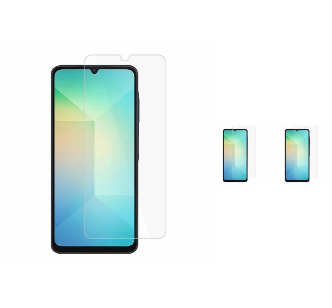 Samsung Galaxy A06 beskyttelsesglas på telefon
