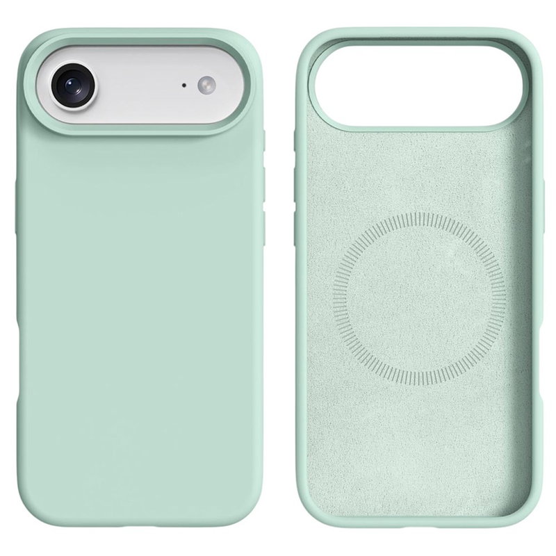 Soft Matte iPhone Air Silikone Cover med MagSafe og Blød Inderside - Grøn