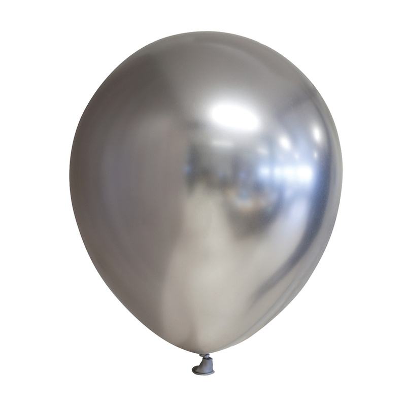 10 stk Metallic Balloner-Sølv
