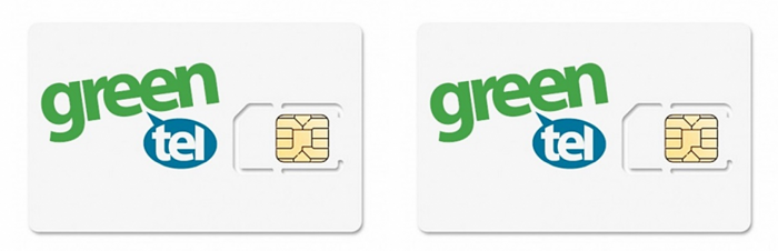 2x Greentel Simkort til Smartwatch og Jagtkamera