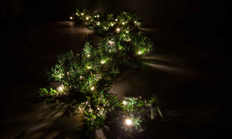 Udendørs Julelyskæde med Grannåle til Stikkontakt