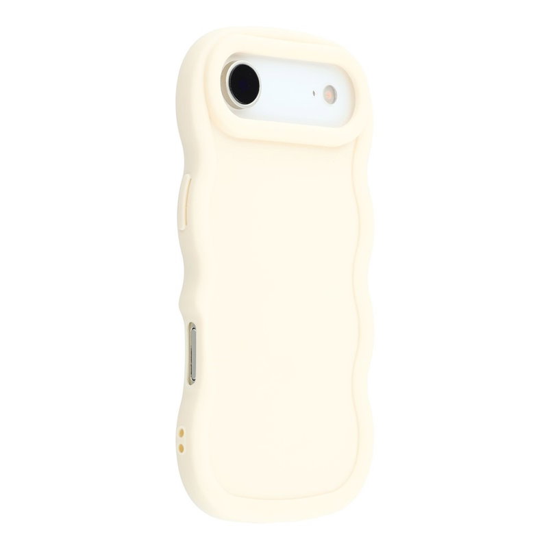 Wavy iPhone Air Silikone Cover Med Bølget Kant - Hvid