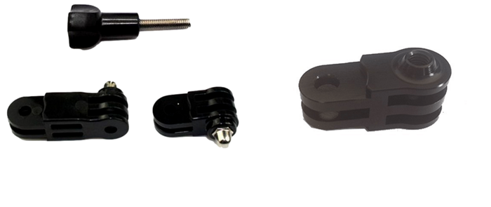 Pakke m. Mount 3-Way Pivot Arm til GoPro & Fleksibel Vinkel Adapter til GoPro udstyr