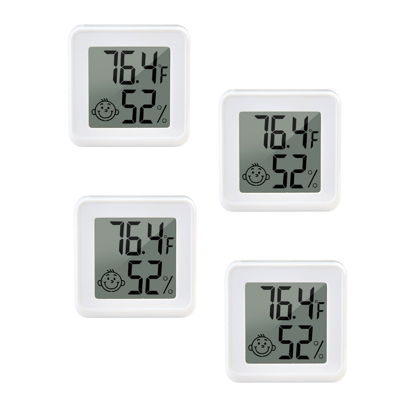 4 stk Trådløs Mini Indendørs Digitalt Termometer / Hygrometer med App