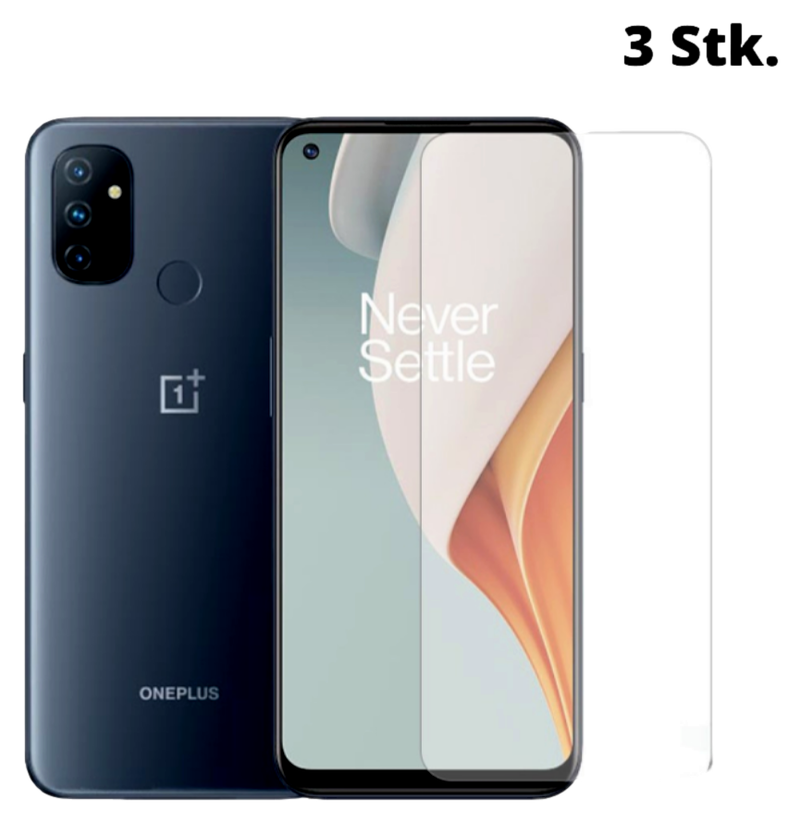 3 Stk. Skærmbeskyttelse / Hærdet Beskyttelsesglas til OnePlus Nord N100