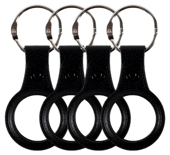 4 Stk. TPU Nøglering til Apple AirTags-Sort