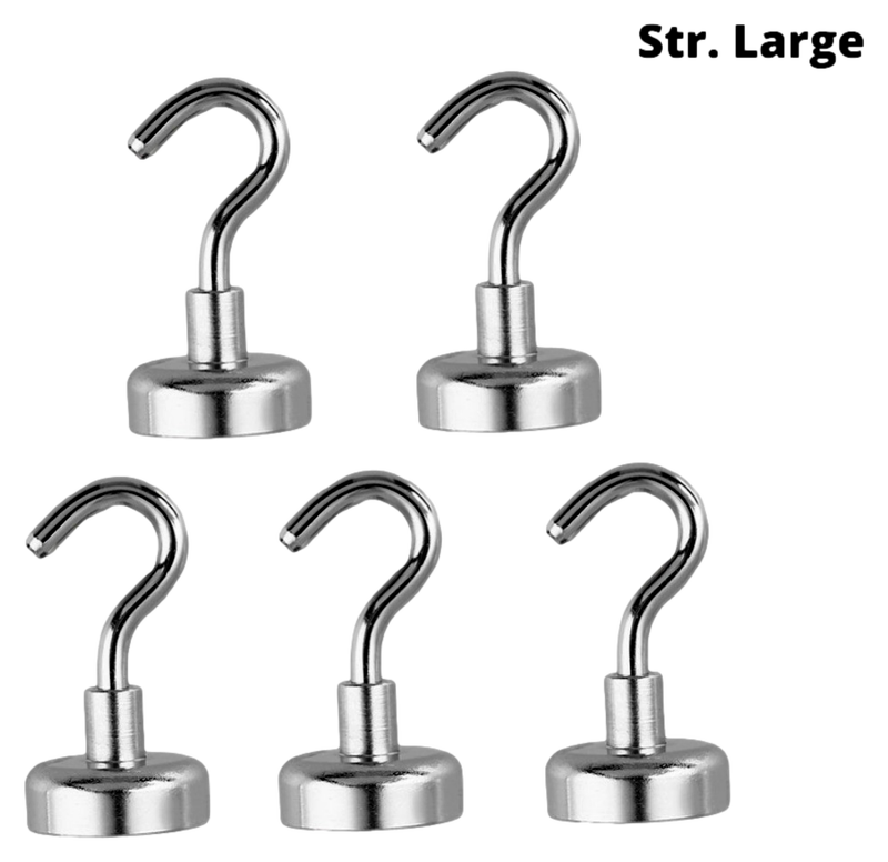 5 stk Magnetiske Kroge til Ophæng - Large