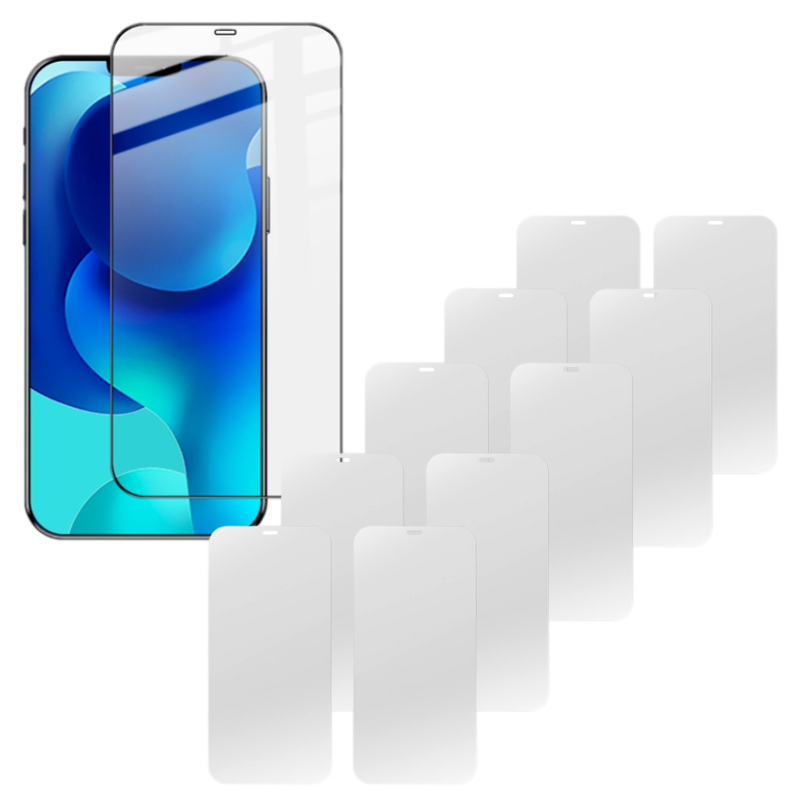10 stk 3D Skærmbeskyttelse / Beskyttelsesglas til iPhone 12 / 12 Pro