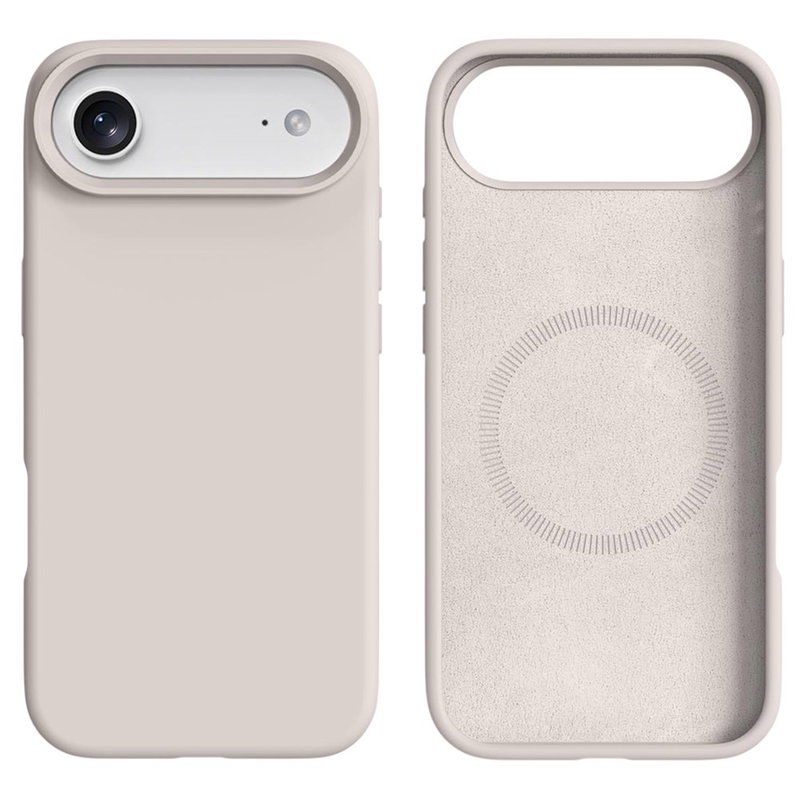 iPhone Air Silikone Cover med MagSafe og Blød Inderside - Creme Hvid
