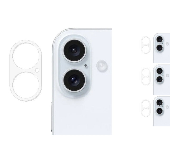 3 stk. iPhone 17 Kamera Beskyttelsesglas