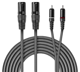Balanceret 2x XLR Hanstik - 2x RCA Hanstik Kabel - 1,5 meter