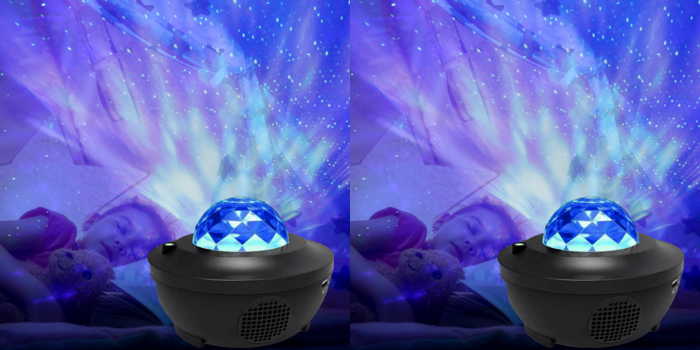 2x Stjernehimmel Lampe / Stjerne projektor med Fjernbetjening & Højtaler