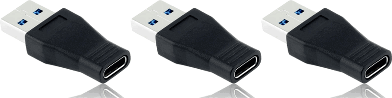 3x USB-C Adapter - USB-C Hun til USB-A Han