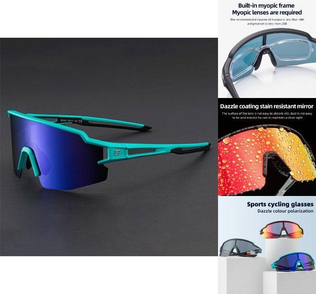Solbriller til Ski med UV400 - Fotokromiske & Polariserede Linser-Turkis