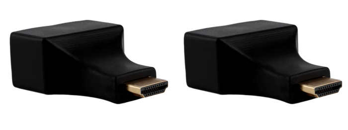 2x HDMI til 2x Ethernet Adapter