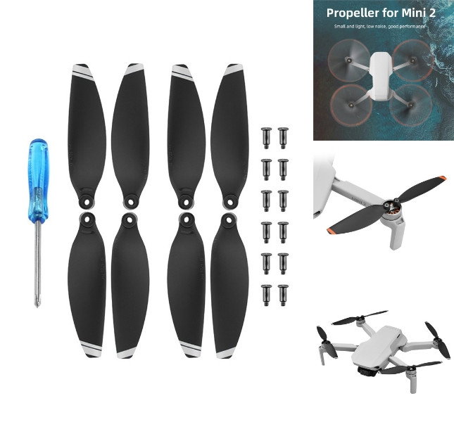 Propeller til DJI Mini droner på hvid baggrund