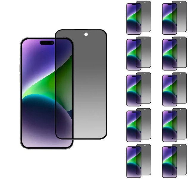 Beskyttelsesglas til iPhone 16 Plus med privatlivsfilter