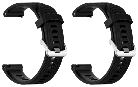 2x Silikone rem til Garmin Forerunner 245 / 645 Sort