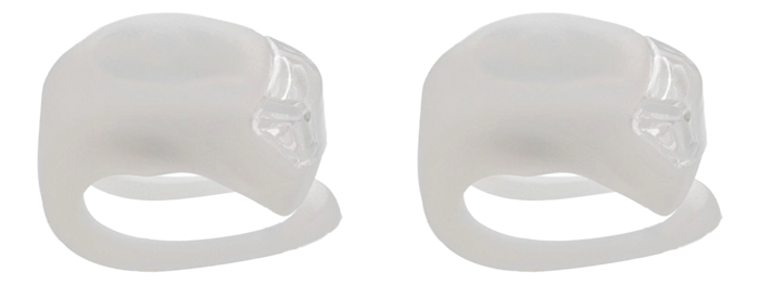 2x Clip-on Vandafvisende Cykellygte-Hvid
