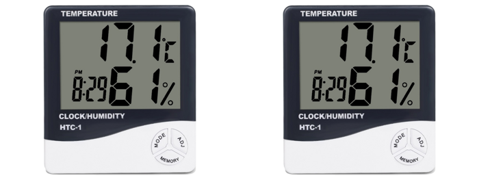 2 stk HTC-1 Indeklimamåler / Hygrometer