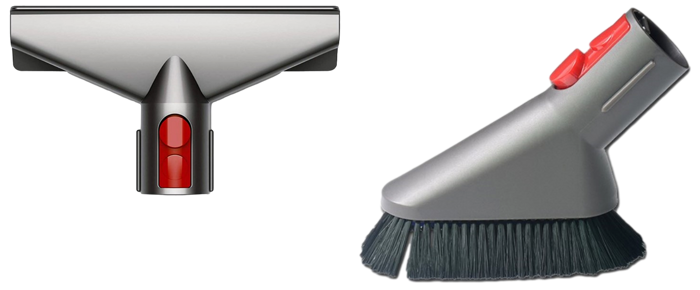 Pakke m. Quick-Release Sengemundstykke & Blød Mini Støvbørste til Dyson V7 / V8 / V10 / V11 / V15 / V15s