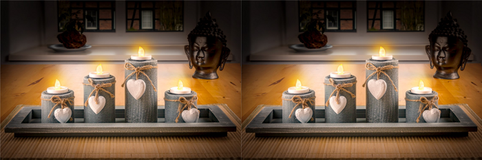 2x 4 stk. LED Fyrfadslys i Hvid med Timer