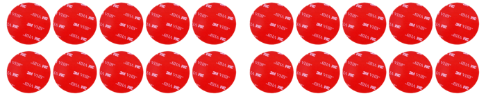 2x 10 Stk. 25mm Runde Klæbepuder