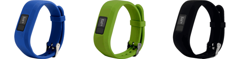 Pakke m. Silicone rem til Garmin Vivofit 3 / Vivofit JR / JR 2 Mørkeblå & Silicone rem til Garmin Vivofit 3 / Vivofit JR / JR 2 Grøn & Silicone rem til Garmin Vivofit 3 / Vivofit JR / JR 2 Sort