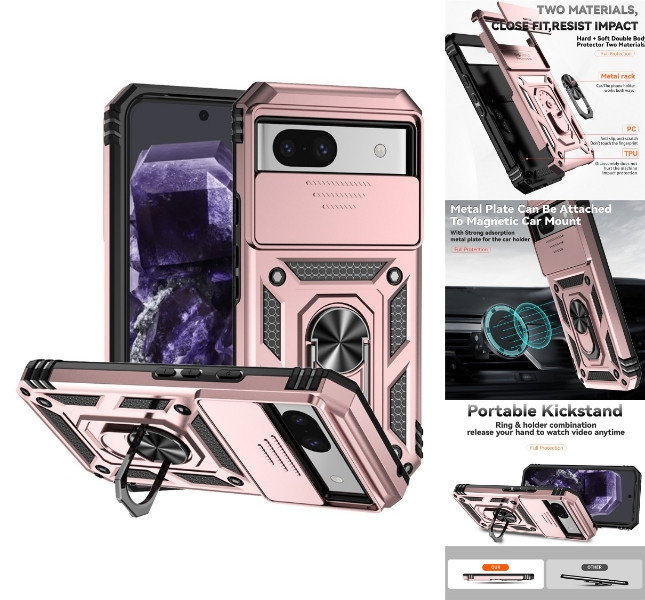 Google Pixel 8a Cover rosaguld forsiden