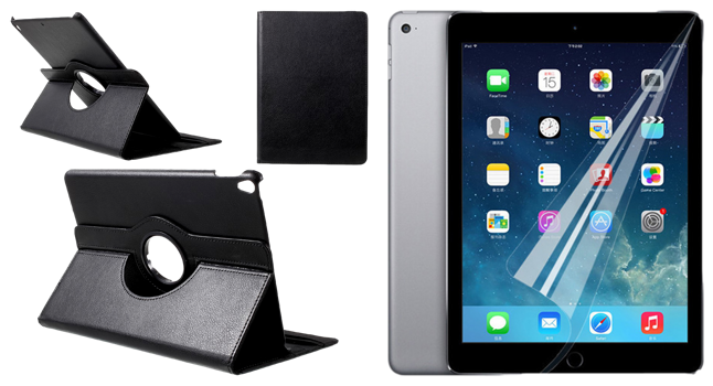Pakke m. Brechin 360 Graders Flipcover til iPad 2021 (A2602, A2604) & Skærmbeskyttelse / Film til iPad 10,2" (2019, 2020, 2021)