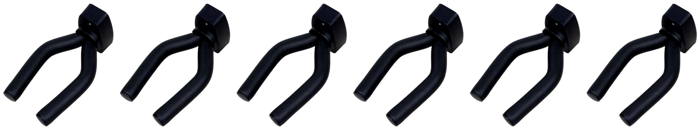 2x 3 Stk Væghængt Guitarholder med Skum