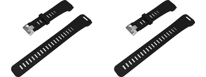 2x Silicone rem til Garmin Vivosmart HR Sort