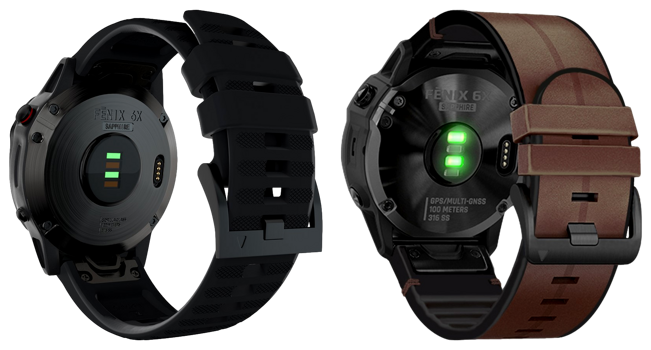 Rempakke til Garmin Fenix 3 / 3 HR / 5X / 5X Plus / 6X / 6X Pro m. Brun Læder Rem & Sports Rem i Silikone