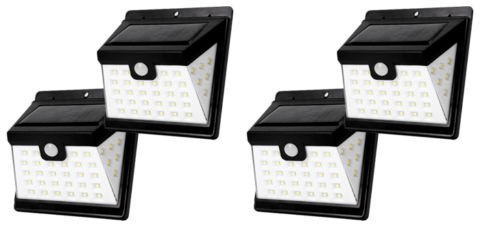 2x 2 Stk. Udendørslamper med Sensor & Solceller