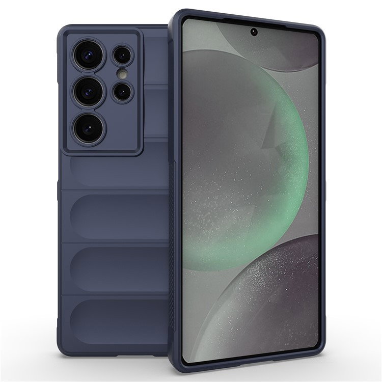 Samsung Galaxy S25 Ultra Wave Silikone Cover - Mørkeblå