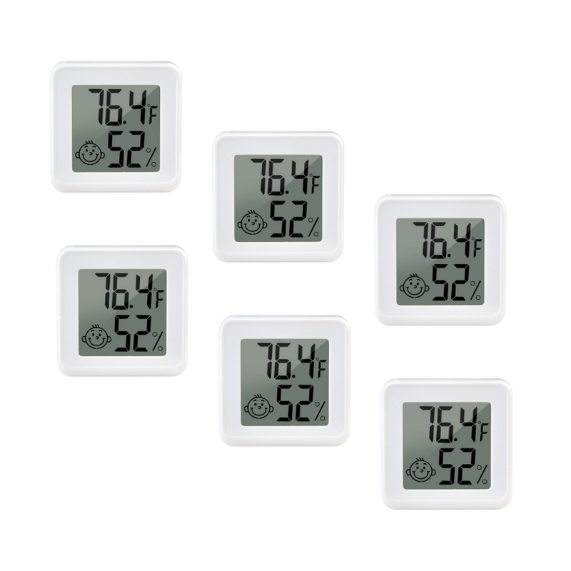6 stk. Trådløs Mini Indendørs Digitalt Termometer / Hygrometer med App