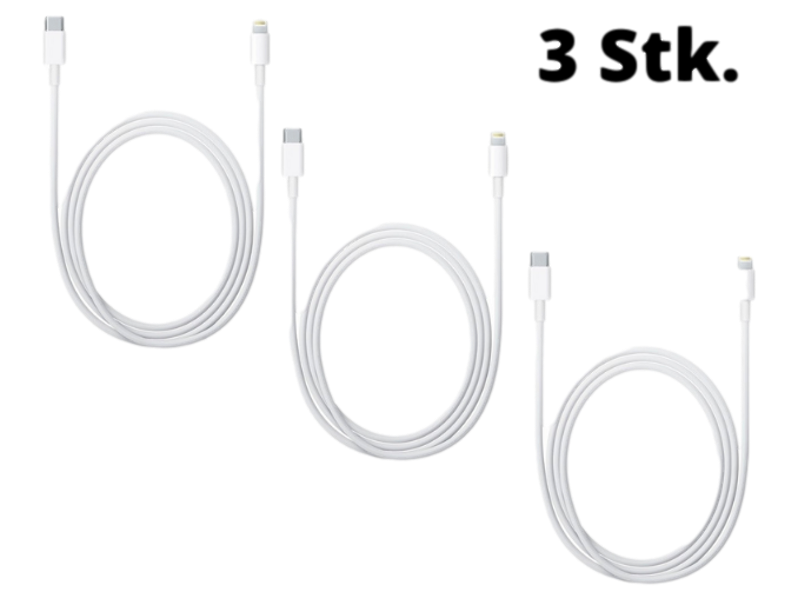 3 Stk. Oplader Kabler til iPhone XS Max (USB-C)