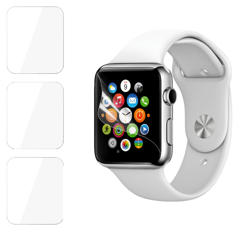 3 stk. Beskyttelsesfilm til Apple Watch 1 / 2 / 3 - 42 mm