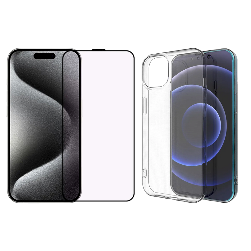Gennemsigtigt Cover & Beskyttelsesglas / Skærmbeskyttelse / 3D Glas til iPhone 13
