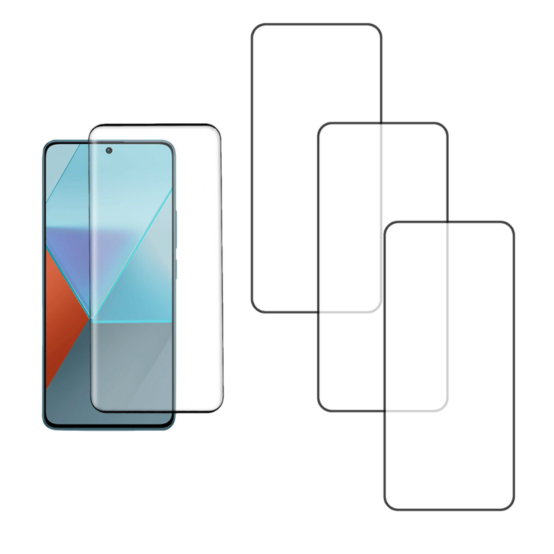 3 stk Xiaomi Redmi Note 13 Pro Plus 5G Buet Beskyttelsesglas med Kant / 3D Skærmbeskyttelse